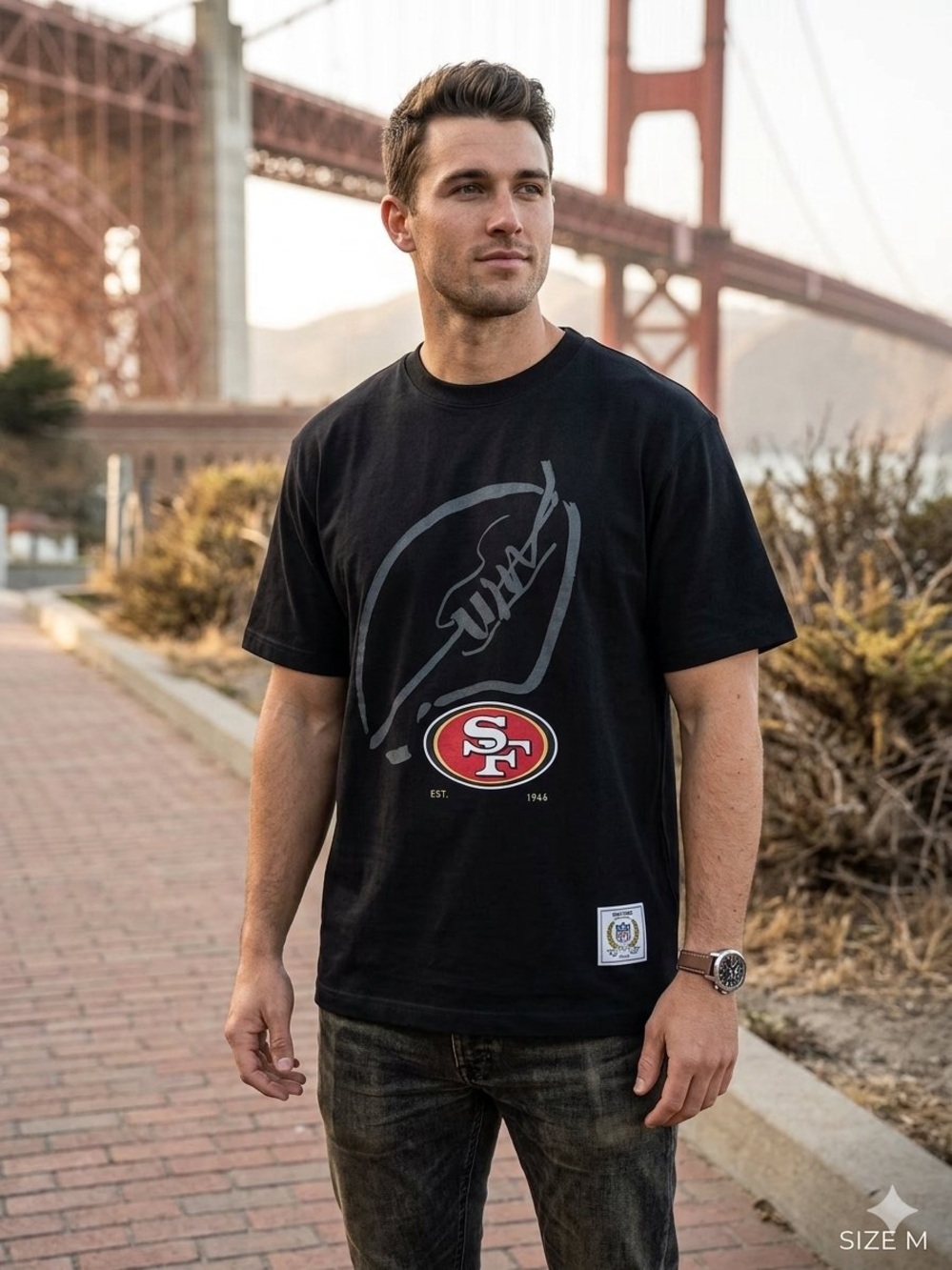 San Francisco 49ers Black  Graphic Tee NWT
